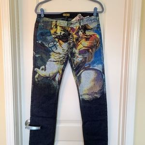 DVGI Napoleon painted stretch jeans, sz US M